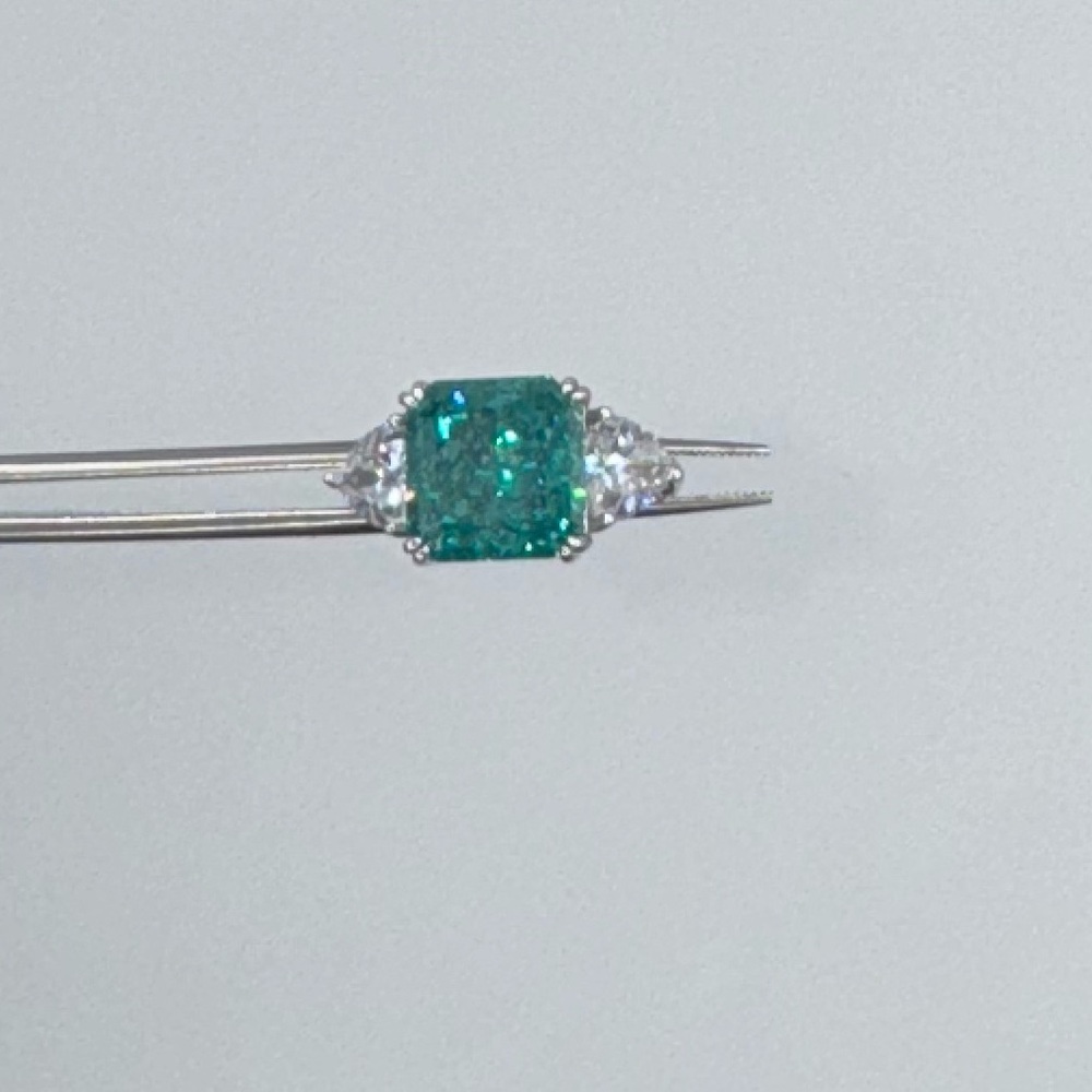 5ct Radiant Tourmaline Ring - Picture 9 of 14